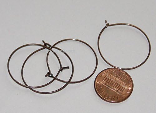 50 pcs of Antique Copper plated earring hoop 25mm
