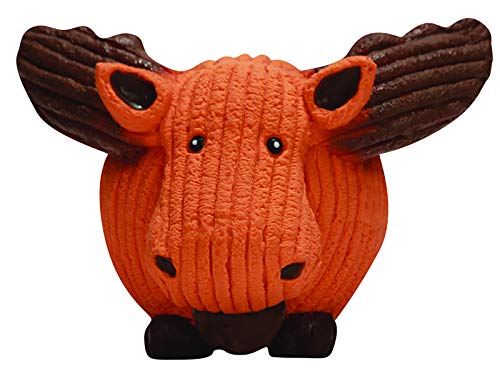 HuggleHounds Ruff-Tex Squeaky Tough Dog Chew Toy All Natural, Moose, Large