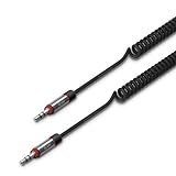 iLuv iCB117BLK Premium 6-Feet Coiled Aux-In Audio Cable, Black