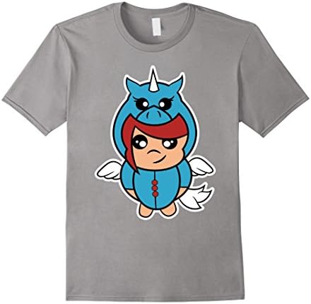 Mens Kawaii Girl In Unicorn Costume Halloween T-Shirt Medium Slate