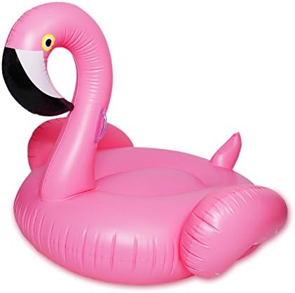 Inflatable Float Giant Ride-on Swan Toy Flamingo Pool Float Raft Lounge 59’’ Large Floatie for Adults & Kids Pink