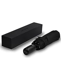 Umbrella,Travel Umbrella Saiveina 10 Ribs 210T Folding Waterproof & Windproof Umbrellas Women and Men Auto Open Close Umbrella Black