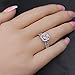 MABELLA Women’s 1.8 Ct Princess Cut 925 Sterling Silver Cubic Zirconia Wedding Engagement Ring Set Bridal Ring Band