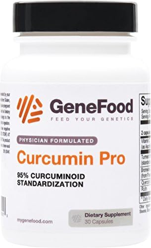Curcumin Pro by Gene Food | 95% Curcuminoid Standardization | Quercetin and Bromelain Blend