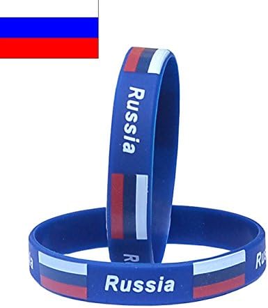 World Cup Silicone Wristband, Classic Flag Bracelets 2-Piece Set | 55 Countries Available，Unisex Design, Non-Toxic, Hypoallergenic