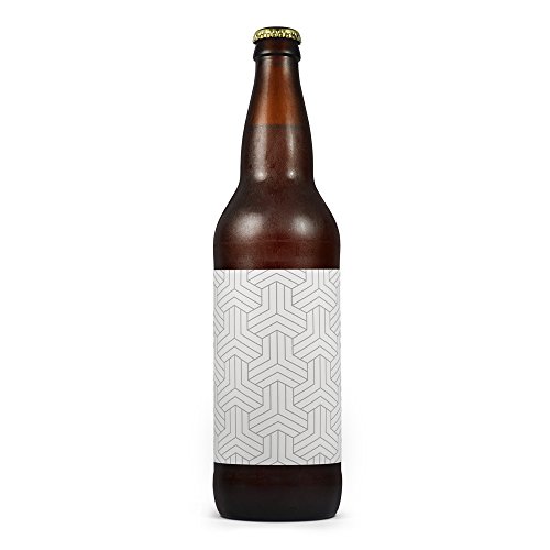 30 Large Beer Bottle White Vinyl Printable Labels, 4x3 inches, Weatherproof and Waterproof