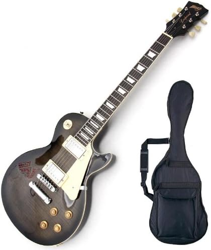 Amazon Blitz ブリッツ By アリア Blp 450 Sbk シースルーブラック レスポールスタンダードタイプ 人気のエレキギター入門機 ソフトケース付 エレキギター 楽器