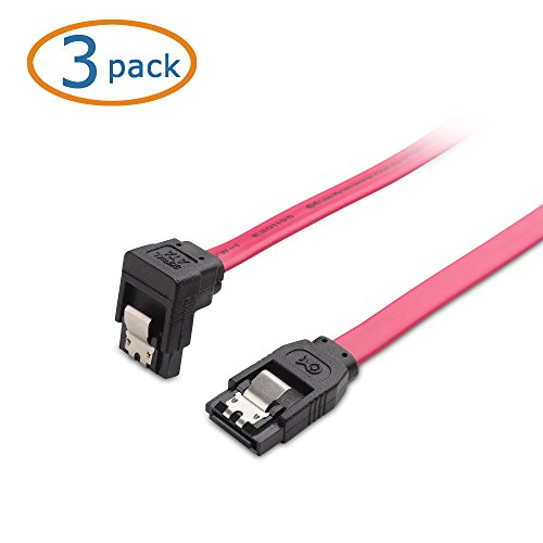 Cable Matters (3 Pack) 90 Degree Right-Angle 6.0 Gbps SATA III Cable - 18 Inches
