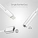 iPhone 7 Adapter, Lightning to 3.5mm Audio Adapter, ADABUNNY 2 in 1 Lightning Charger and 3.5mm Earphones Jack Cable for Apple iPhone 7 7 Plus 6S 6 iPod iPad - Support iOS 10.3 or Later (Silver)