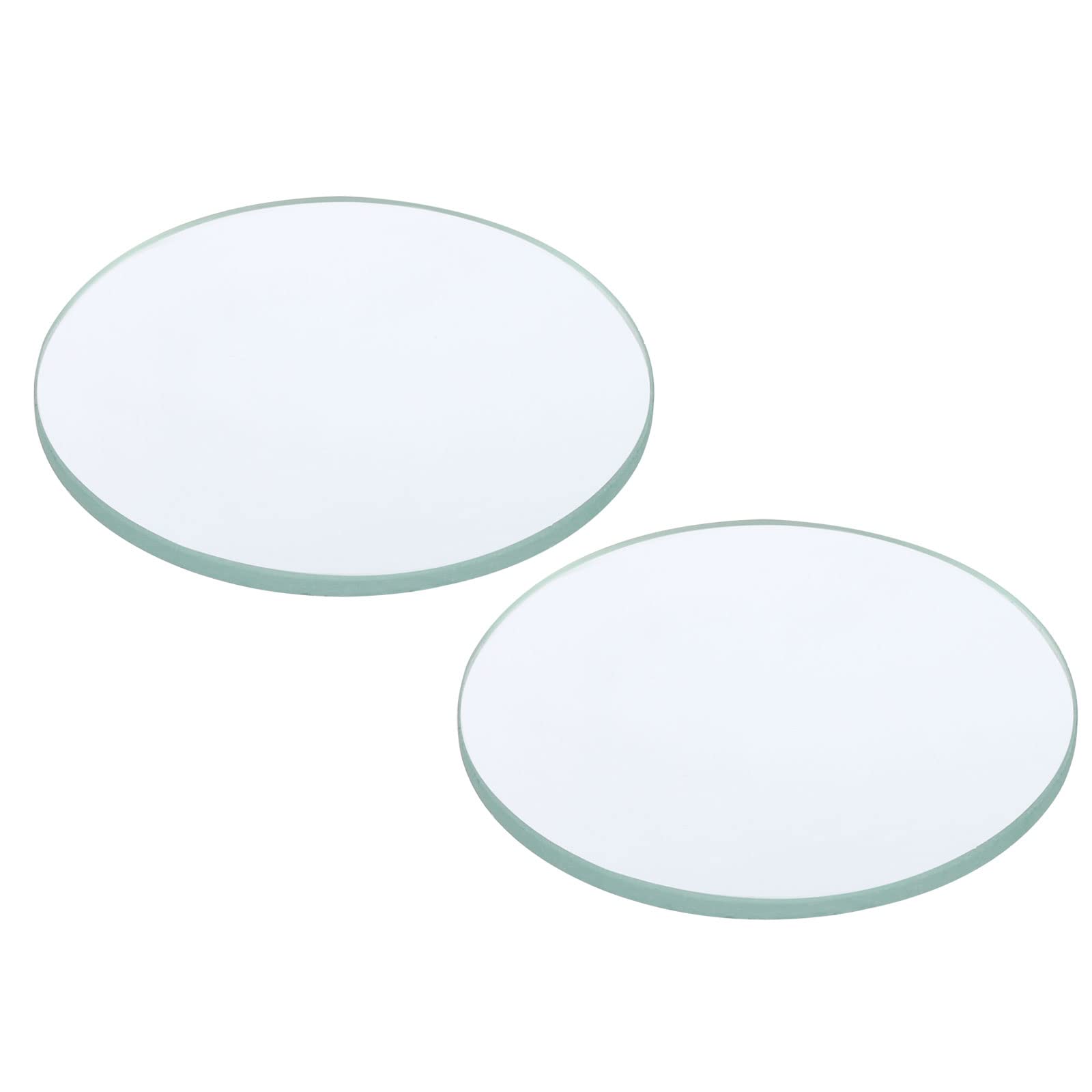 PATIKIL 12" (300mm) Focal Length Flat Convex Lens, 2 Pack 50mm Diameter 4mm Height Glass Optically Polished Round Edges Lens for Physics Experiment, Clear