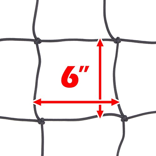 5ft x 7ft PowerTye Mfg Truck & Trailer Large Elastic Cargo Net with 14 Adjustable Hooks, Black Net - Thumbnail 3