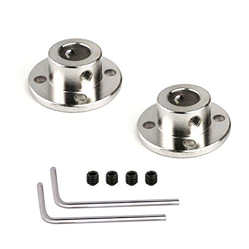 2 Pcs 10mm Flange Coupling High Hardness Rigid Flanged Joint Shaft Coupler Motor Connector with Fastening Screws