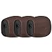 Silicone Skins Cover Protective Skin for Arlo Pro, Arlo Pro 2 Smart Security Wire-Free Cameras 3 Pack (Dark Brown)