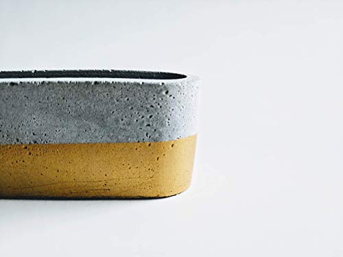 Gold Concrete Cement Minimalist Business Card Holder