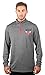 Ultra Game Men's Standard Quarter Zip Pullover Long Sleeve Tee, Heather Charcoal, Medium