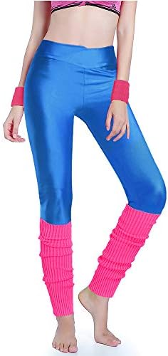 Kimberly's Knit Women 80s Party Neon Capri Running Workout Leggings Leg Warmers