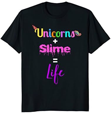 Unicorns and Slime is Life Slime Unicorn Design T-Shirt