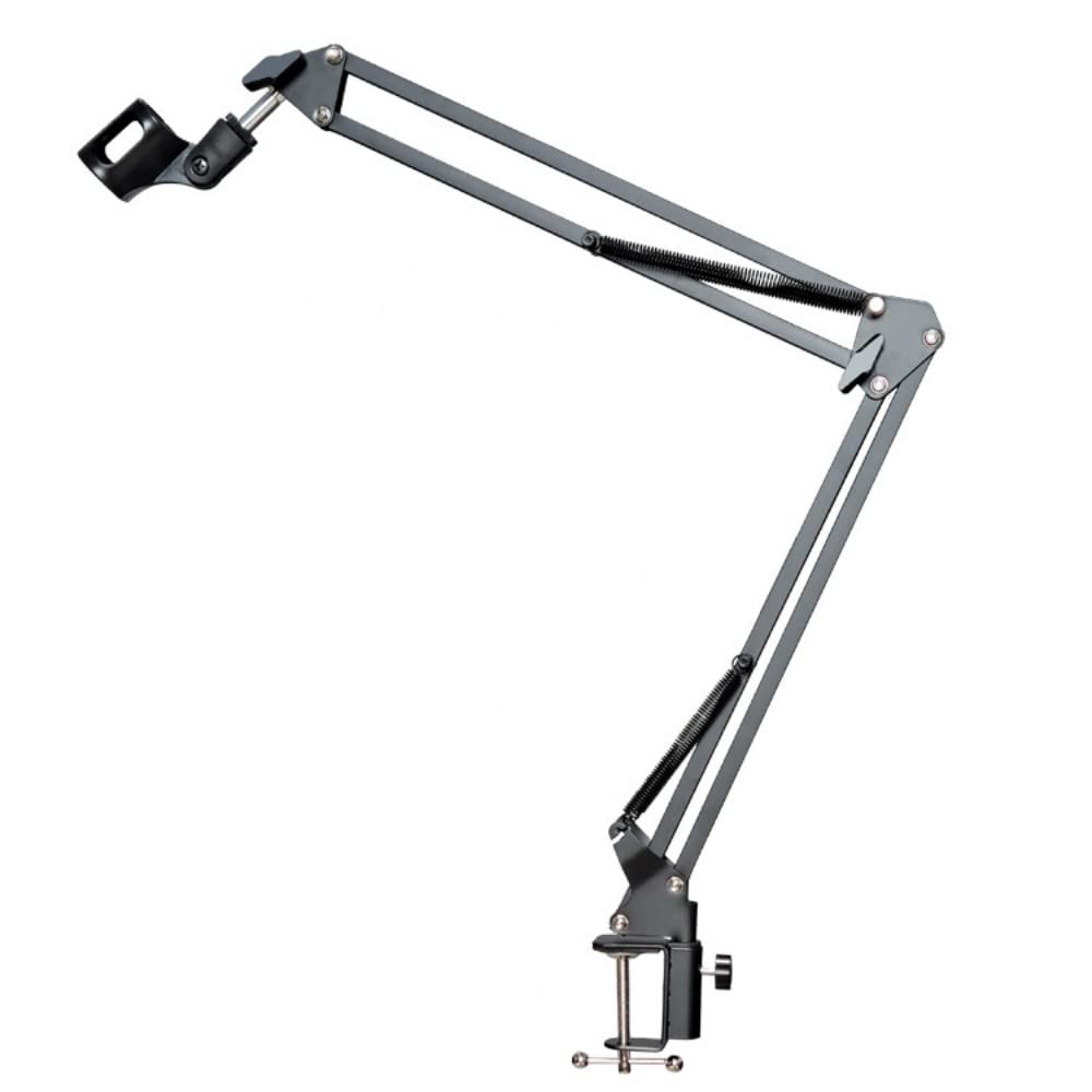 Microphone Boom Stand, Boom mic arm,Adjustable Desktop Suspension Boom Scissor Mic Stand,Table Mounting Clamp, for Live Broadcasting,Professional Streaming,Voice-Over Sound Studio,Recording