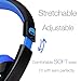RockPapa Comfort+ Adjustable Over Ear Headphones Earphones with Microphone in-line Volume for Adults Kids Childs Teens, Smartphones Laptops DVD MP3/4 Surface iPhone iPod iPad MacBook Black Bluethumb 2