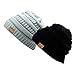 Trendy Warm Chunky Soft Stretch Cable Knit Slouchy Beanie Skully HAT20A Black & Natural Gray-One Size