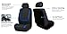 FH Group FB032115 Unique Flat Cloth Full Set Bucket Seat Covers, Airbag Compatible & Split Ready, Black/Blue Color w. Gift-Universal fit for Cars, auto, Trucks, SUV