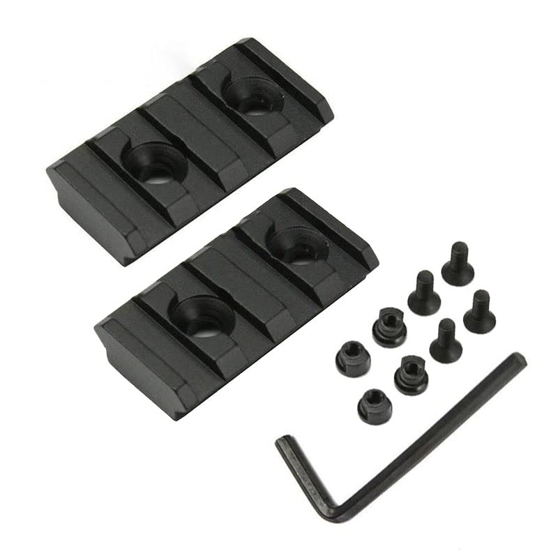 Ulightfire 2pcs 3-Slot Picatinny Rail Section Aluminum Mount Adapter Key-mod