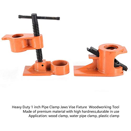 Heavy Duty 1 inch Pipe Clamp Jaws Vise Fixture Set Woodworking Tool Kit Water Pipe Clamp - Thumbnail 2