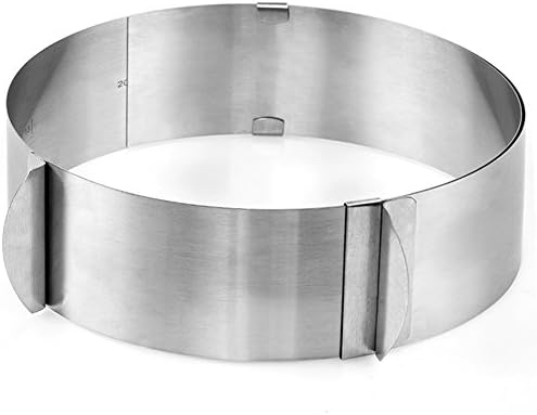 EDOBLUE Cake Mold Stainless Steel Mousse Cake Rings 6 to12 Inch Adjustable Cake Mousse Mould Cake Baking Cake Decor Mold Ring
