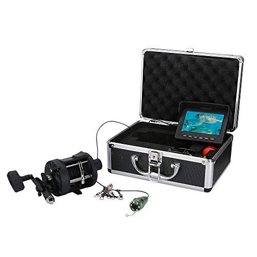 Ayanx Le Kit De Caméra Vidéo De Pêche Sous-marine En Alliage D’aluminium 6w Led Blanche S’allume Avec 4,3 ‘moniteur Couleur Hd
