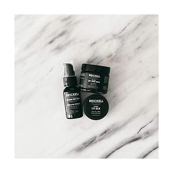 Brickell Men's Advanced Anti-Aging Routine, Night Face Cream, Vitamin C Facial Serum and Eye Cream, Natural and Organic…