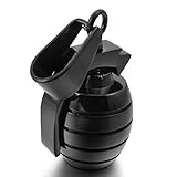 INBLUE Men's Stainless Steel Pendant Necklace Black Grenade Tribal -with 23 inch Chain