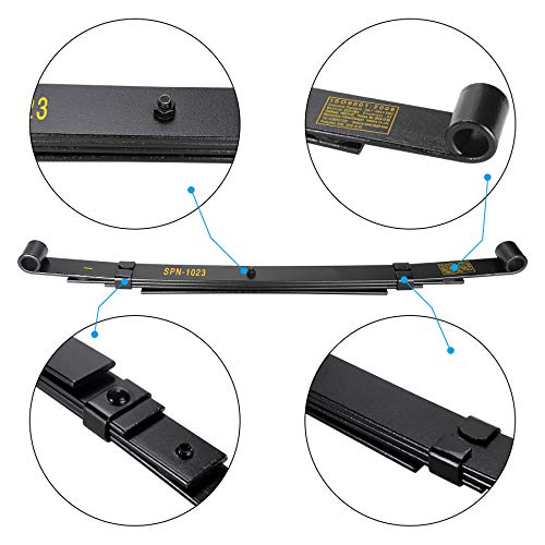 10L0L Golf Cart Heavy Duty Deluxe Rear Leaf Spring Kit for Club Car