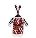 Tenworld 1 PC Christmas Decoration Red Wine Bottle Cover Bags Home Party Decor