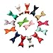 Yazon Baby Faux Leather Bows Hair Clips Toddler Girls Hair Bows Hair Pins Pigtail Bows for Kids 20Pcs
