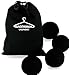 NoLint Black Wool Dryer Balls: for Dark Laundry|Clothes 4 Pack, Organic|Natural|Eco-Friendly, Hypoallergenic, Chemical-Free Alternative to Dryer Sheets|Fabric Softener - Reduces Lint/Static/Wrinkles