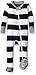 Burt's Bees Baby Baby Boys Pajamas, Zip-front Non-slip Footed Pjs, Organic Cotton and Toddler Sleepers, Midnight Rugby Stripe, 24 Months US