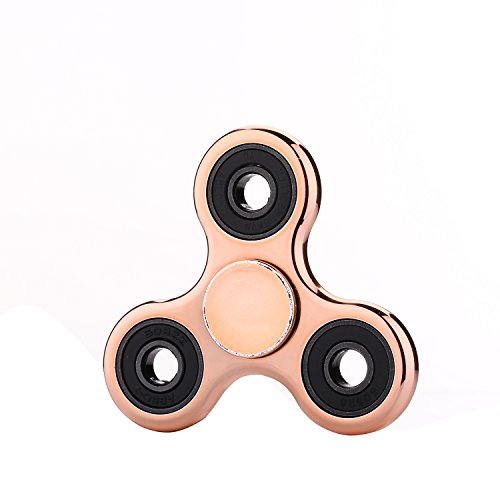 Nestar Tri-Spinner Fidget Spinner Toy With Premium Hybrid Ceramic Bearing (Rose Gold)