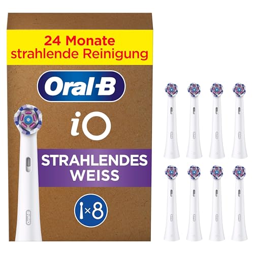 Oral-B Aufsteckbürsten iO Strahlendes Weiss, Weiß, 8 Stück