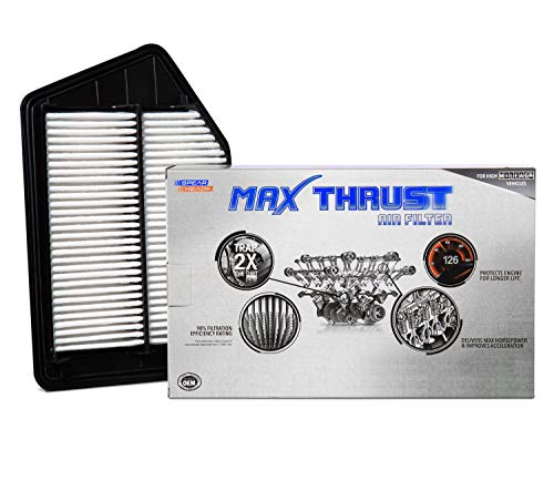 Spearhead MAX THRUST Performance Engine Air Filter For Low & High Mileage Vehicles - Increases Power & Improves Acceleration (MT-476)