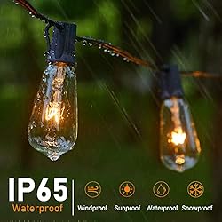 25ft Outdoor String Lights, Patio Hanging Lights