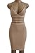 ioiom Womens Glitter Sequin Halter Sleeveless Bodycon Midi Club Wear Dress Gold L