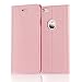 iPhone 6S Plus / 6 Plus Case, Belemay Genuine Cowhide Leather Case Wallet, Folio Cases Flip Book Cover With [Kick Stand] [Credit Card Holder] [Money Pockets] for iPhone 6s Plus & iPhone 6 Plus - Pink