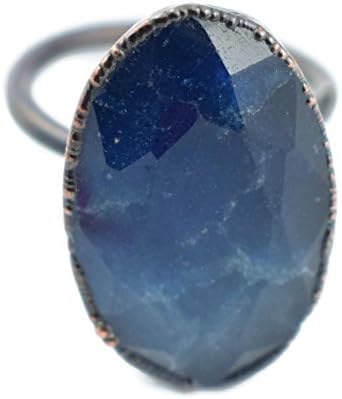 1 Pc Blue Saphire Gemstone Ring,Gemstone Ring,Stackable Ring,Electroformed Ring,Saphire Sapphire Ring