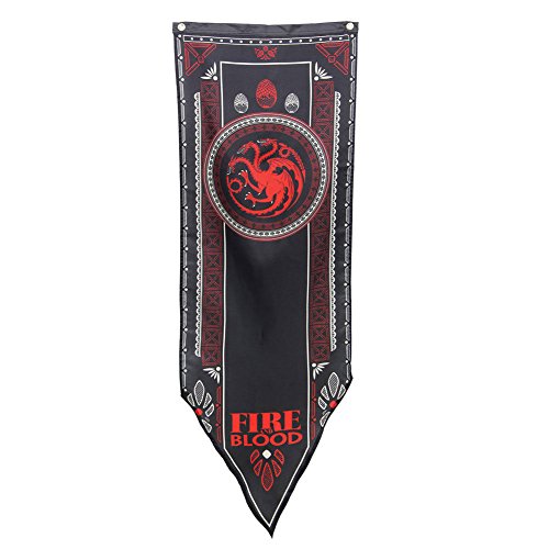 Game of Thrones Tournament Banners 5 pc. Set - Thick Double Layered - House Stark, Lannister, Targaryen, Baratheon, and Night's Watch