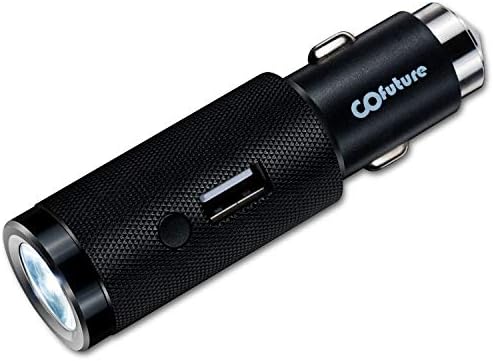 Car Charger Adapter with Fast Charge 2.4,Cofuture 3-in-1 Car Charger with Emergency Tool Kit, [3 Modes] Flashlight,Stainless Safety Hammer,5V/12W USB Port for iPhone,iPad,Samsung,LG,Nexus,HTC and More