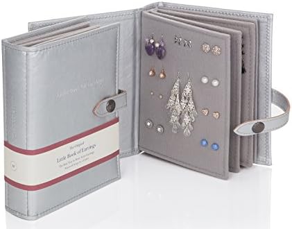 Large Size - Little Book of Earrings - A Small Book for Keeping Your Earrings Safe! (Silver)