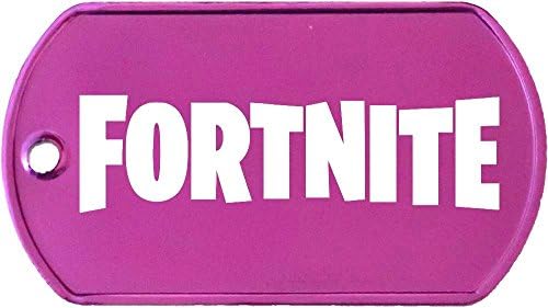 Fortnite Battle Royale Military Dog Tag Necklace (Purple)