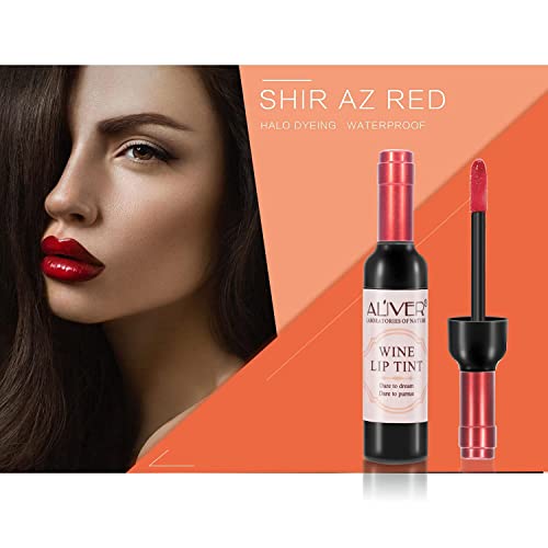 6 Colors/Set Wine Lip Tint, Wine Lipstick Long Lasting Waterproof Lip ...