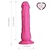 Dildo , Louviva 7.2 Inch Silicone Dildo with Suction Cup G Spot Vagina Stimulation Anal Play Realistic Flexible Waterproof Sex Adult Toys for Women Pink