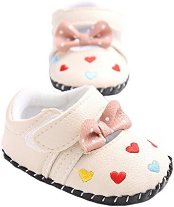 Infant Baby Girl Dress Shoes Handmade Soft Sole No-Slip Mary Jane Princess Shoes Wedding Dress Shoes